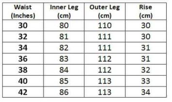 Размер джинсов мужских и женских: таблица