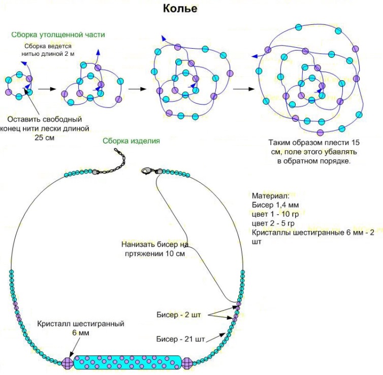 Жгут из бисера схема для начинающих